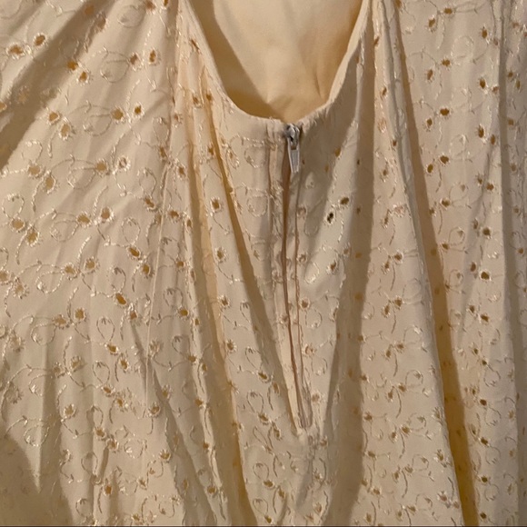 VINTAGE Pale Yellow Eyelet Maxi Dress - Picture 12 of 14